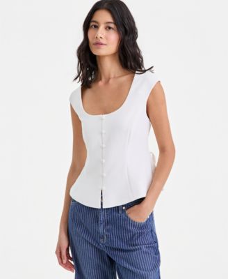 On 34th - Women's Scoop-Neck Crepe Vest