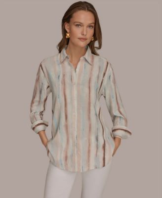 Donna Karan Weekend - Women's Long-Sleeve Button-Down Shirt