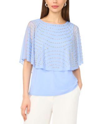 MSK - Women's Split Cape Overlay Top
