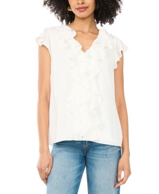 Sam & Jess - Women's Short Flutter-Sleeve V-Neck Top