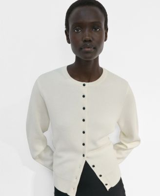 MANGO - Women's Knitted Button Cardigan Sweater