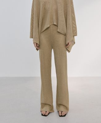 MANGO - Women's Mid-Rise Knitted Pants