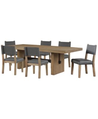 Furniture - Macai 7-Pc. Set (Rectangular Table + 6 Side Chairs)
