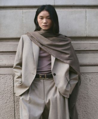 MANGO - Women's Wool-Blend Suit Blazer