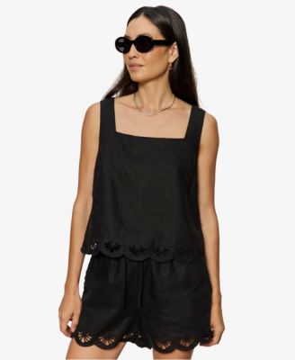 Sanctuary - Women's Sleeveless Cutwork Top