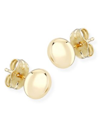 Macy's - 14k Gold Earrings, Flat Ball Stud (5mm)