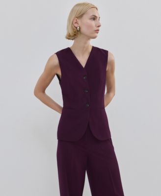MANGO - Women's Long Suit-Style Jumpsuit