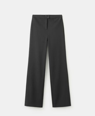 MANGO - Women's Straight Mid-Rise Pants