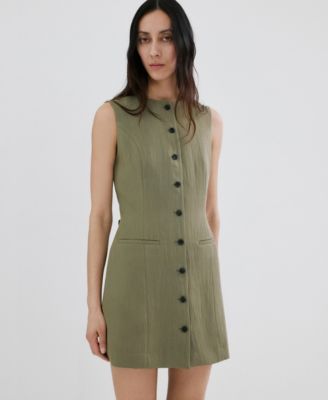 MANGO - Women's Short Buttoned Dress