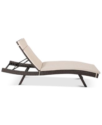 Noble House - Holtan Outdoor Wicker Adjustable Chaise Lounge, Direct Ship