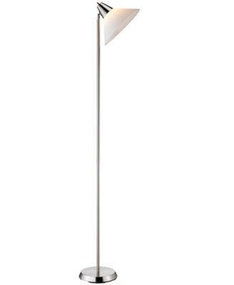 Adesso - Swivel Satin Steel Floor Lamp