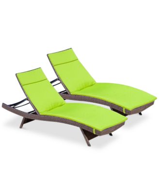 Noble House - Farron Cushion Adjustable Lounge (Set of 2), Quick Ship