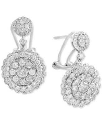 EFFY® Diamond Cluster Drop Earrings (2-1/10 ct. t.w.) in 14k White, Rose, or Yellow Gold image