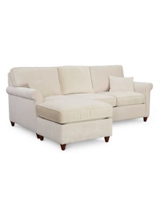 Lidia 82" Fabric 2-Pc. Reversible Chaise Sectional Sofa with Storage Ottoman, Created for Macy's image