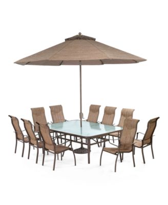 CLOSEOUT! Oasis Outdoor Aluminum 11-Pc. Dining Set (84" x 60" Dining Table and 10 Dining Chairs), Created for Macy's image