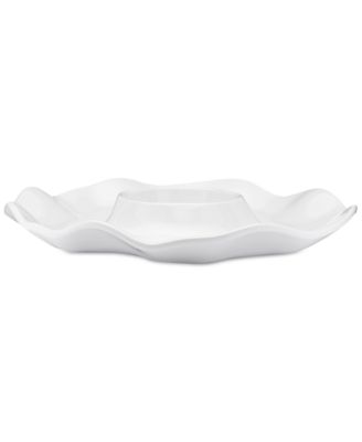 Q Squared - Ruffle Melamine 16" Chip & Dip Platter