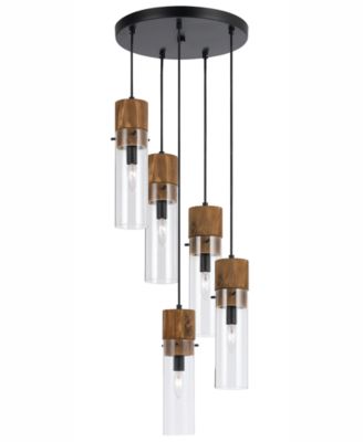 Cal Lighting - 60W 5-Light Spheroid Glass Pendant