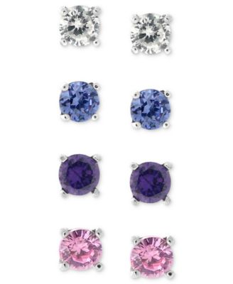 Giani Bernini - Sterling Silver Earring Set, Multistone Stud Earring Set