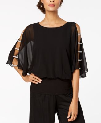 MSK - Embellished-Sleeve Top